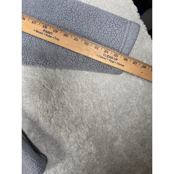 North Face Mens Jacket Sherpa 1/4 Zip Fleece Pullover Soft Gray Burgundy Size L - Picture 10 of 11